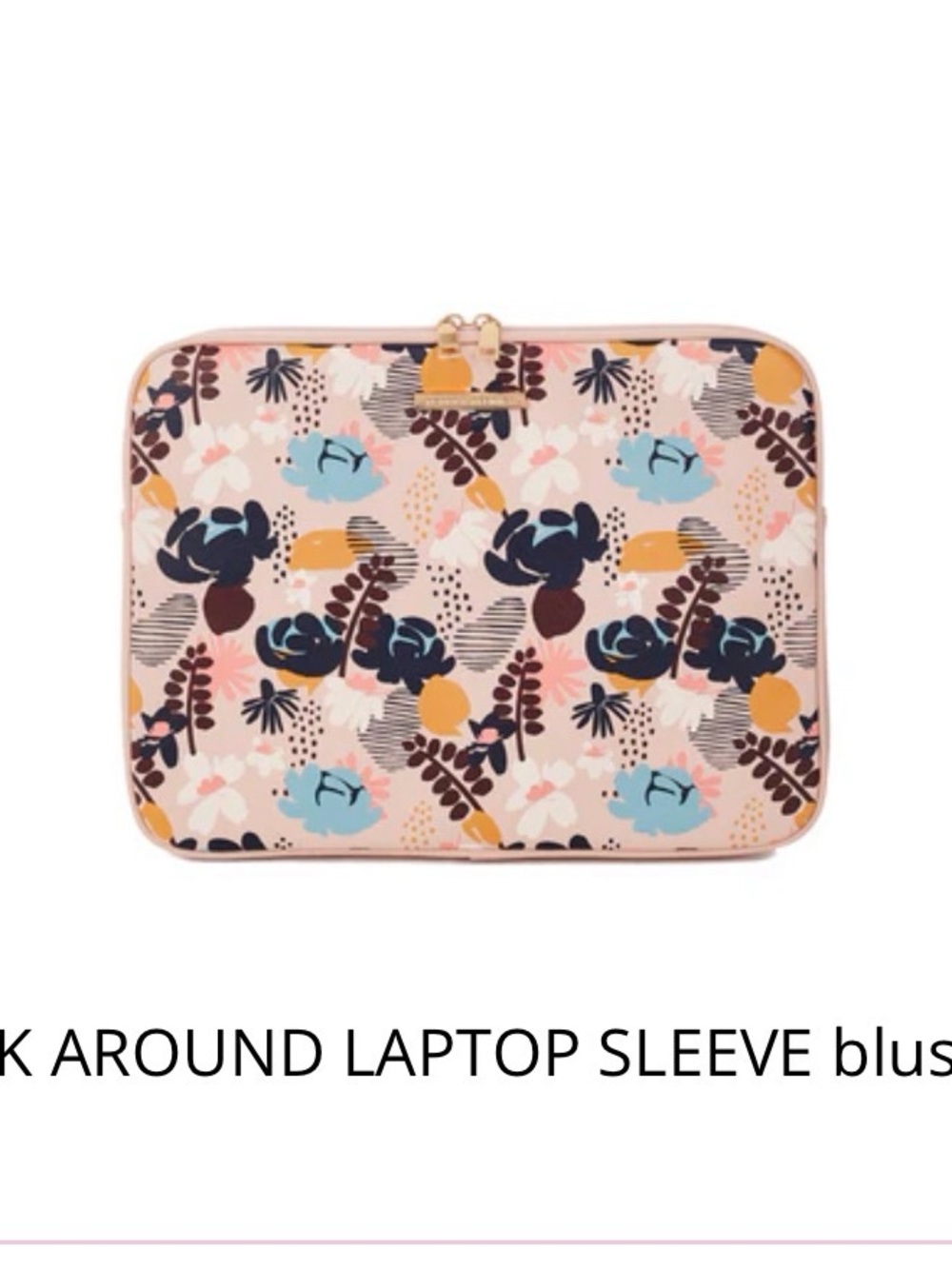 Poppy & Peonies Blush Floral Tablet Sleeve with Tropical Print